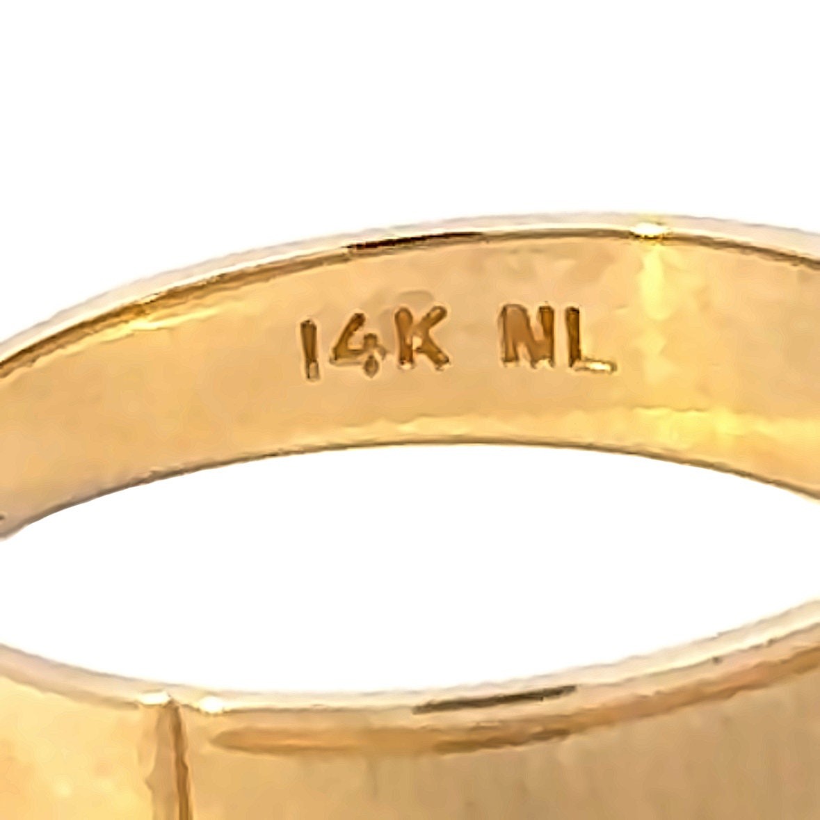Vintage Men's 14kt Yellow Gold Diamond Wedding Band