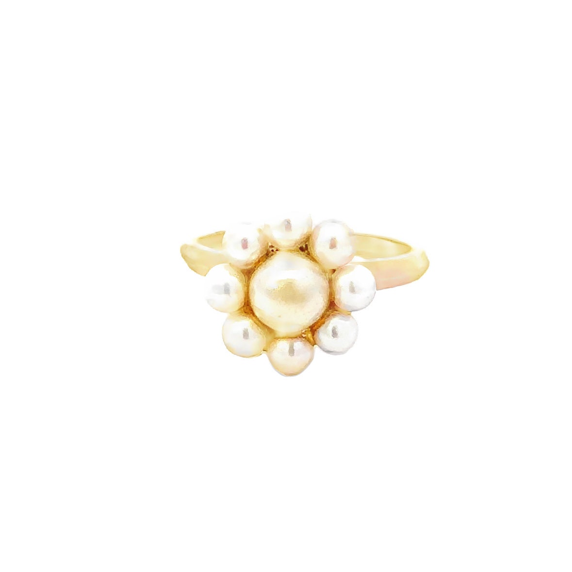 14kt yellow gold pearl  vintage ring