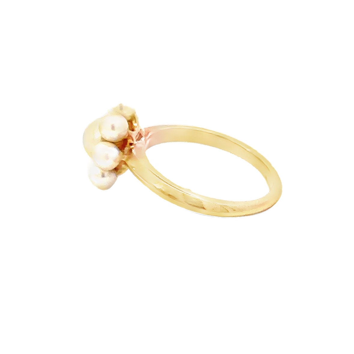 14kt yellow gold pearl  vintage ring