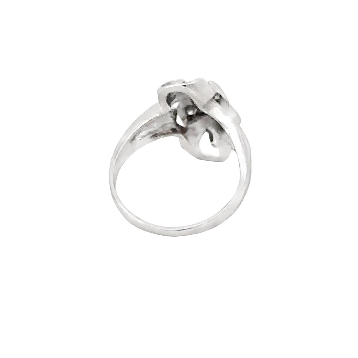 14kt white gold vintage ring