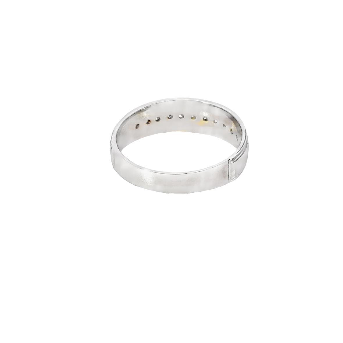 Men's 10kt white gold diamond wedding band vintage