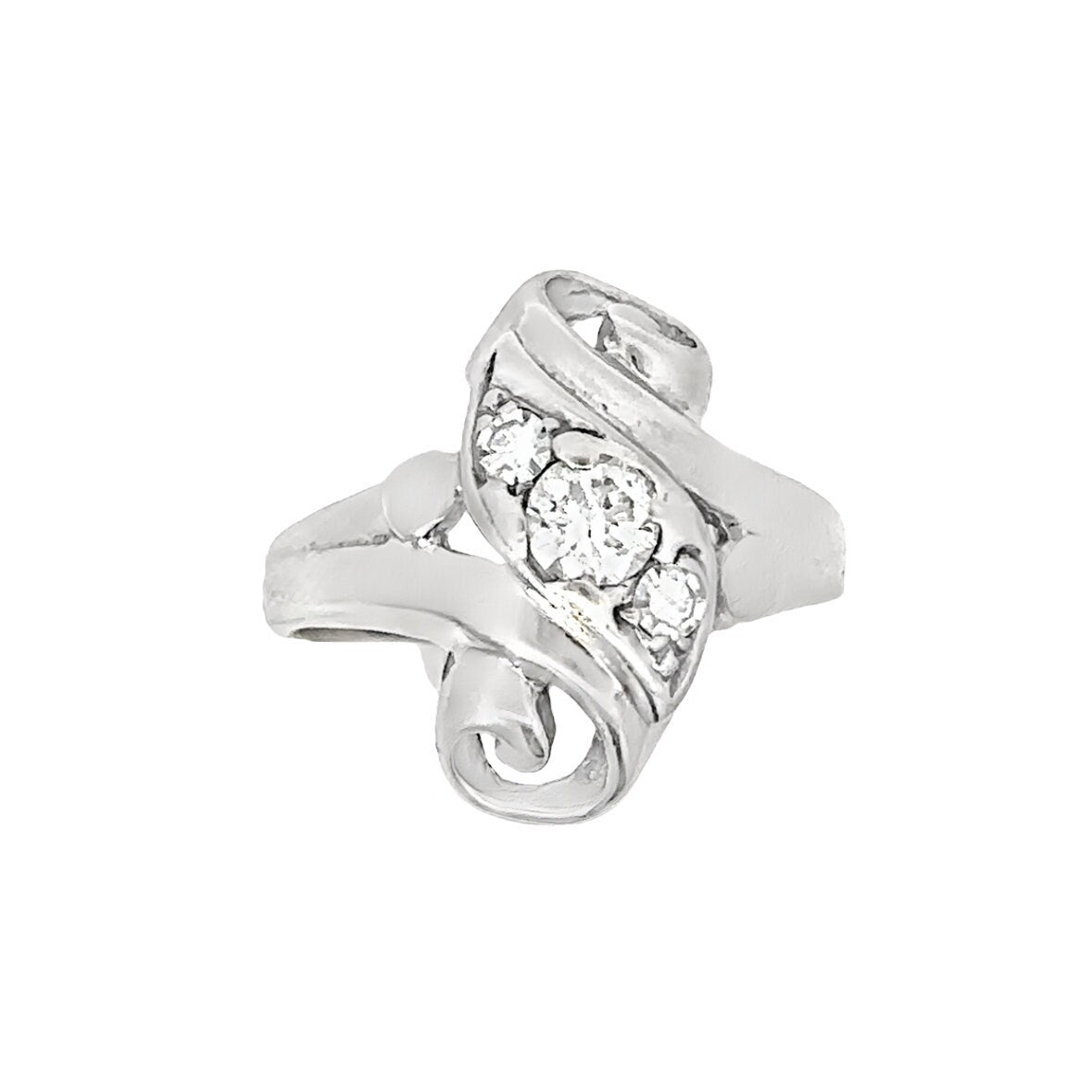 14kt white gold vintage ring