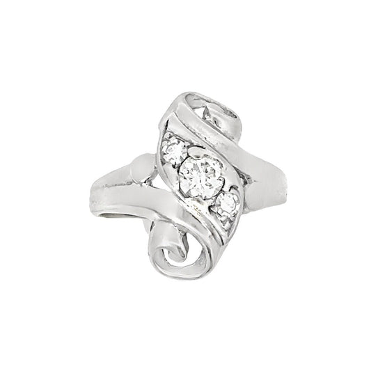 14kt white gold vintage ring