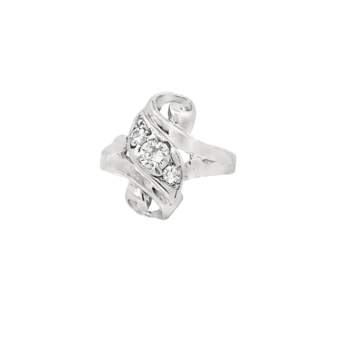 14kt white gold vintage ring