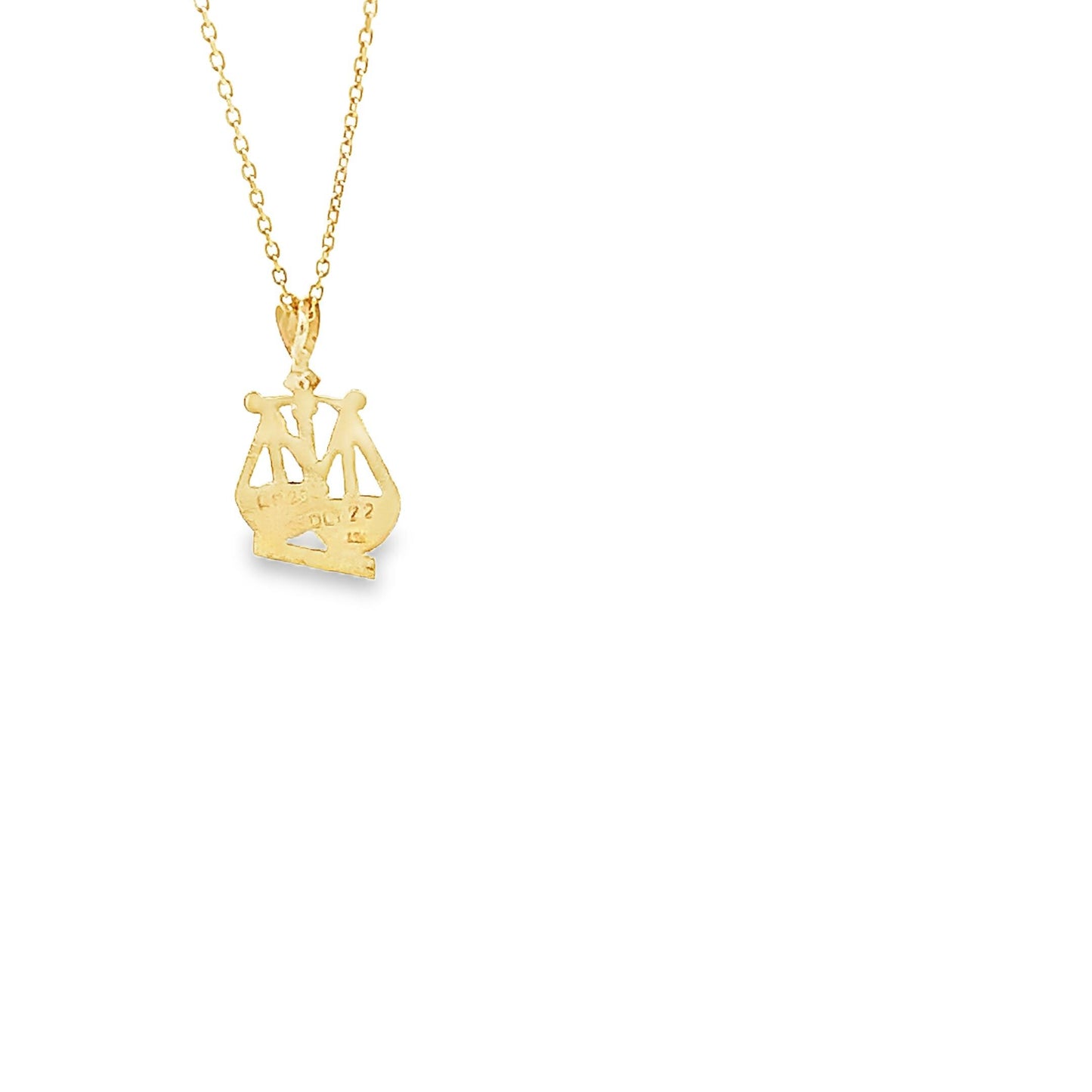 14kt Solid yellow gold libra charm