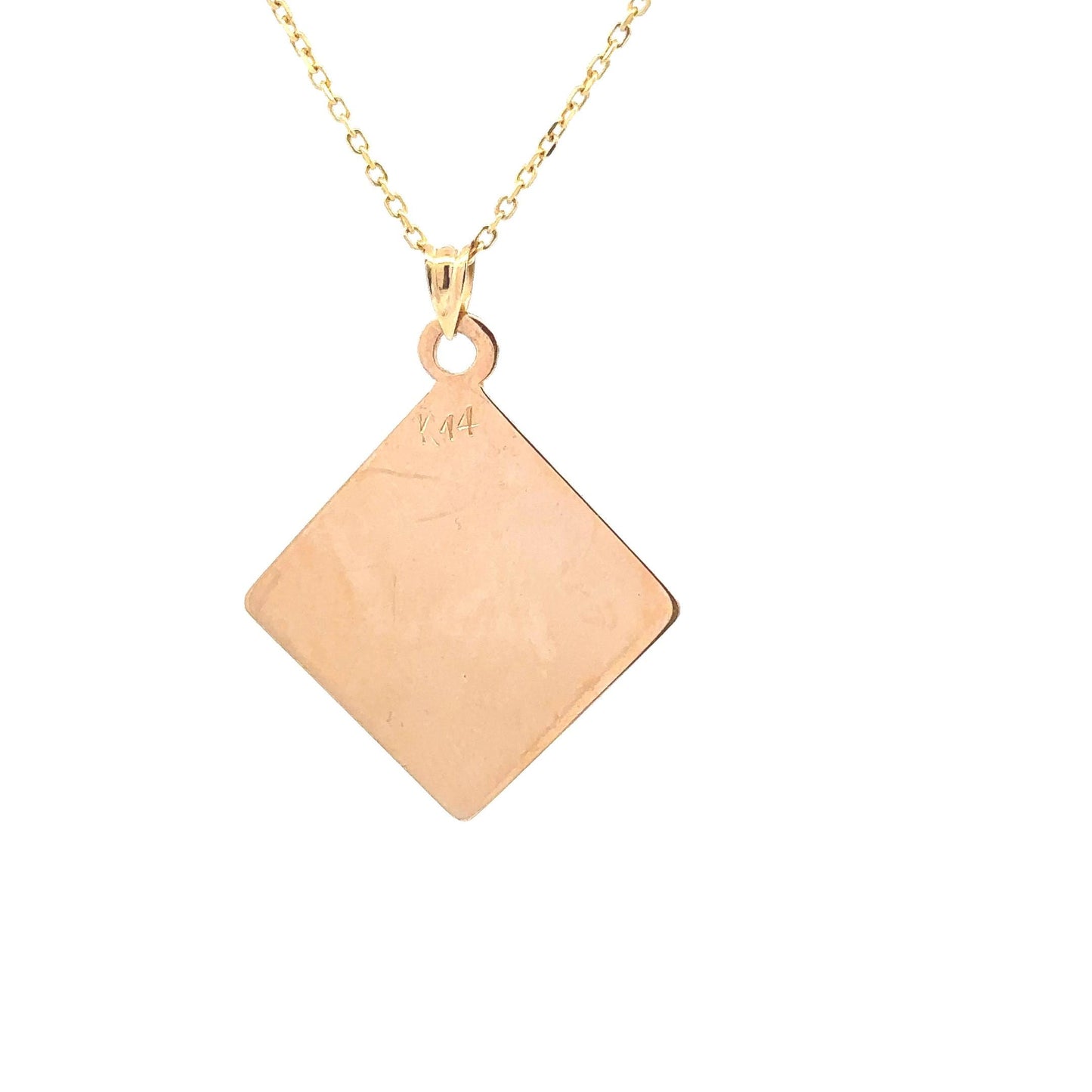 14kt solid yellow gold blessed mother