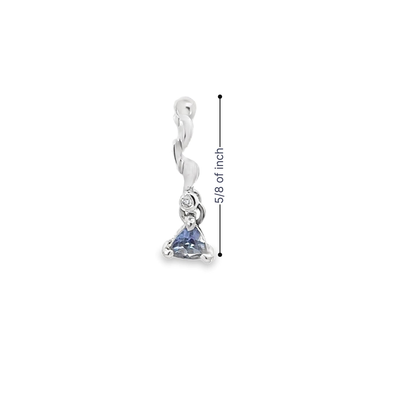 14kt white solid gold tanzinite  earrings