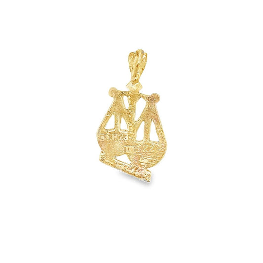 14kt Solid yellow gold libra charm
