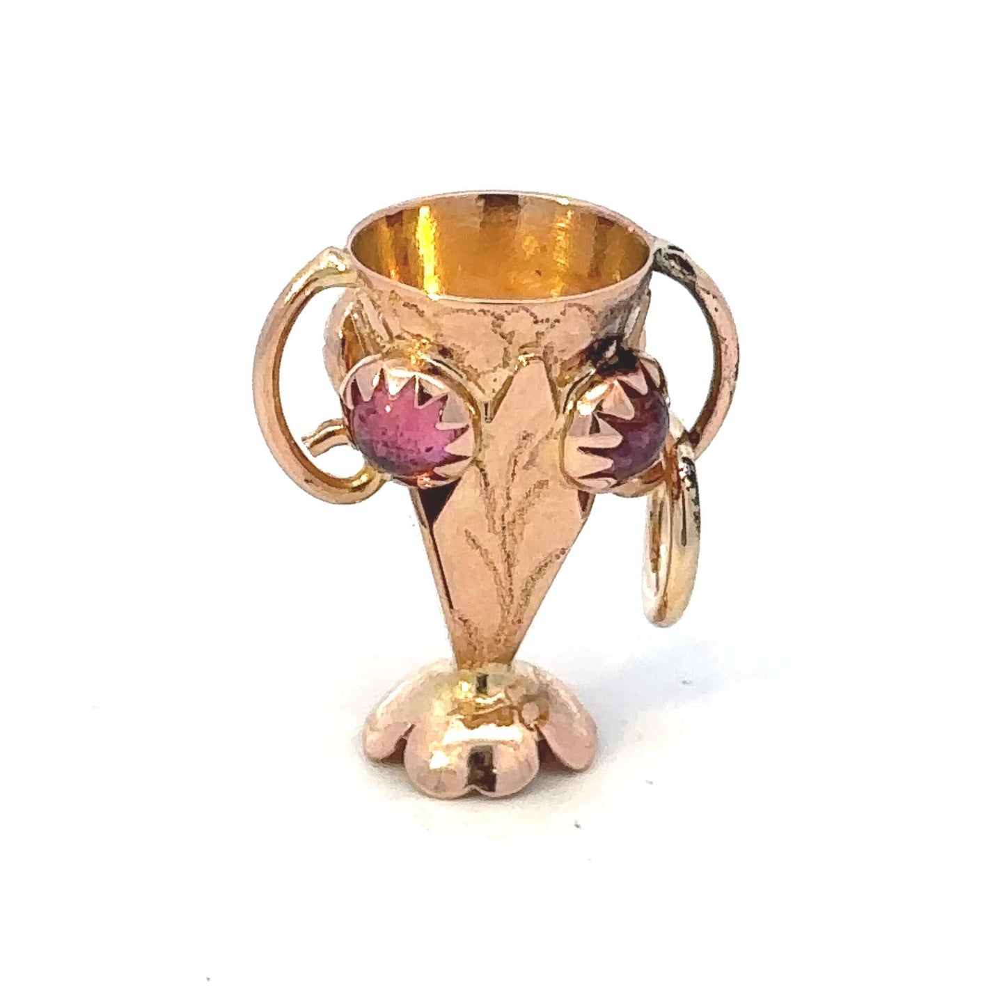 18kt yellow gold vintage trophy charm solid gold
