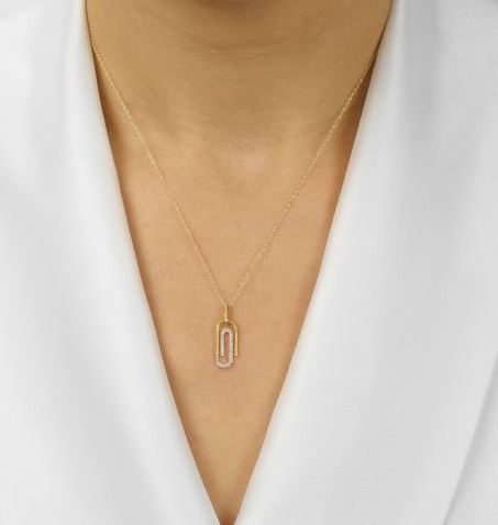 10KT YELLOW GOLD DIAMOND PENDANT