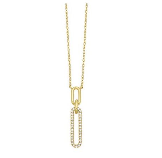 10KT YELLOW GOLD DIAMOND (1/10 CTW) PENDANT