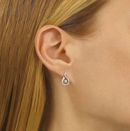 Two Tone Diamond Earrings