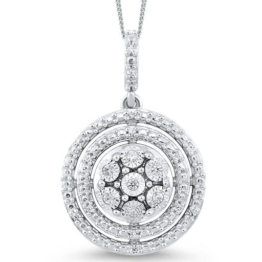 Silver Diamond Pendant