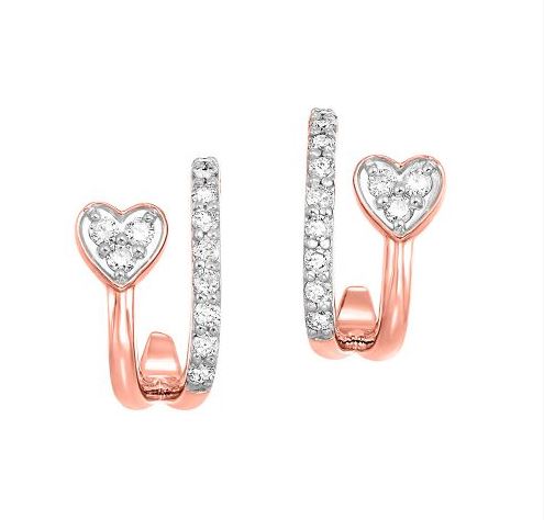 Rose Gold Diamond Earrings