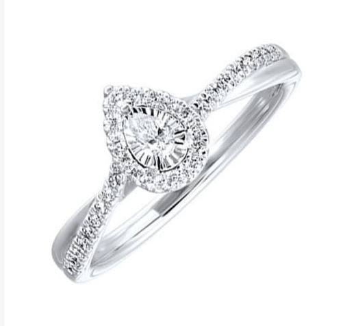 Pear Shaped Diamond Engagement Ring