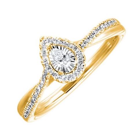 Pear Shaped Diamond Engagement Ring