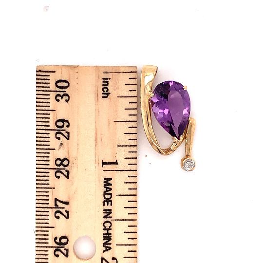 10kt Yellow Gold Pendant 5 carat Amethyst