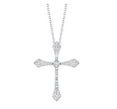 White Gold Diamond Cross