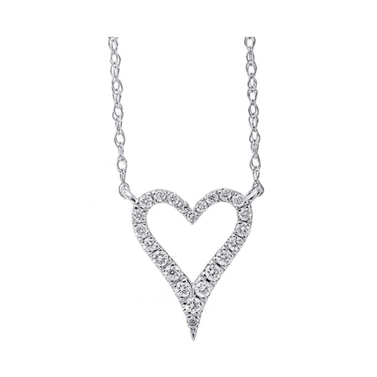 10Kt White Gold Diamond (1/10 Ctw) Pendant