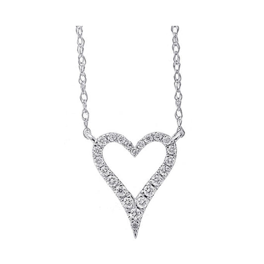 10Kt White Gold Diamond (1/10 Ctw) Pendant