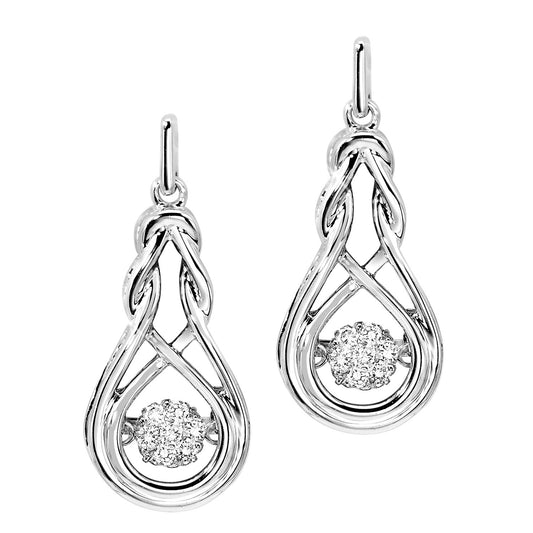 Silver Diamond Earrings