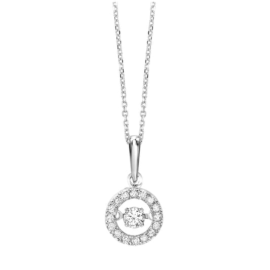 Rhythm of Love 10k White Gold 1/5ctw Diamond Pendant ROL1025