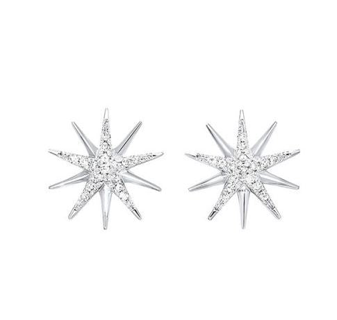 Sterling Silver Starburst Earrings