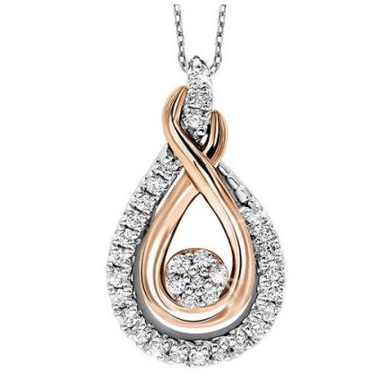 Infinity Love Knot Diamond Pendant